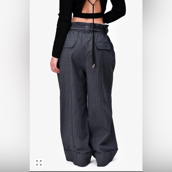 GANNI grey wide leg trousers . New wt/t. Size 38(eu) - Picture 1 of 7